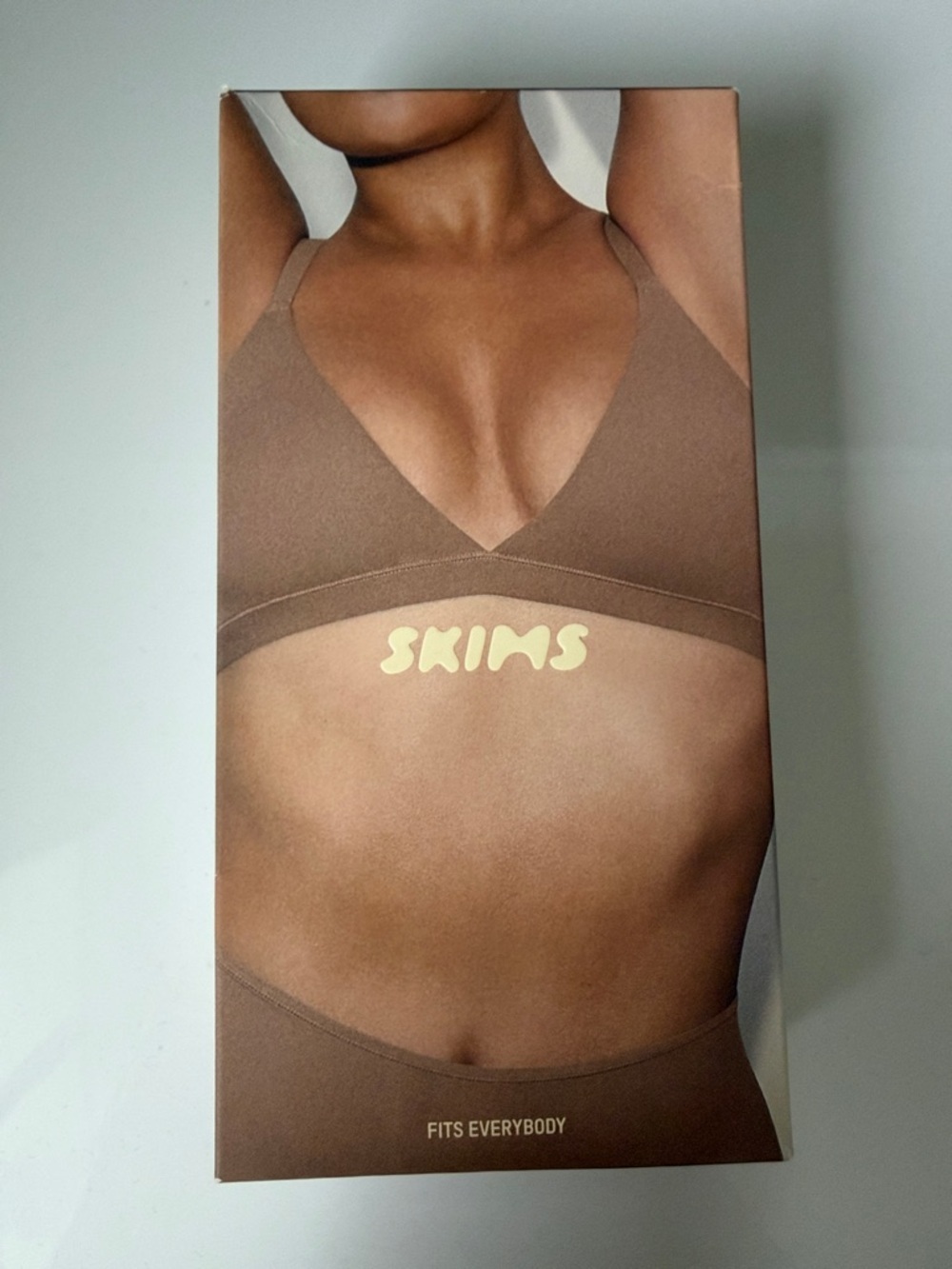 NWT SKIMS Fits Everybody Scoop Bralette Sienna Seamles Scoop Bra Beige Stretch L - Picture 4 of 6